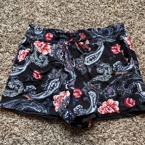 Floral Shorts, elastic waistband